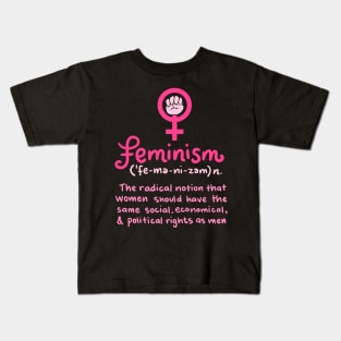 Political Flower Power Resist Feminism Definition Equality Feminist Kids T-Shirt